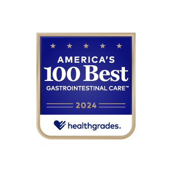 Healthgrades 100 Best Hospital Gastrointestinal Care award #12